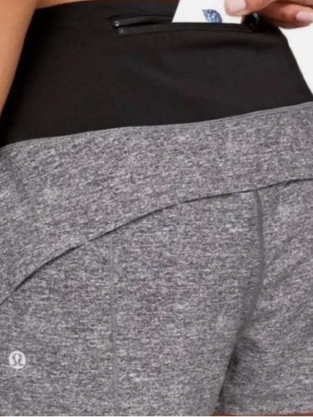 lululemon athletica Heathered Gray Speed-up Speed Shorts 4” inseam